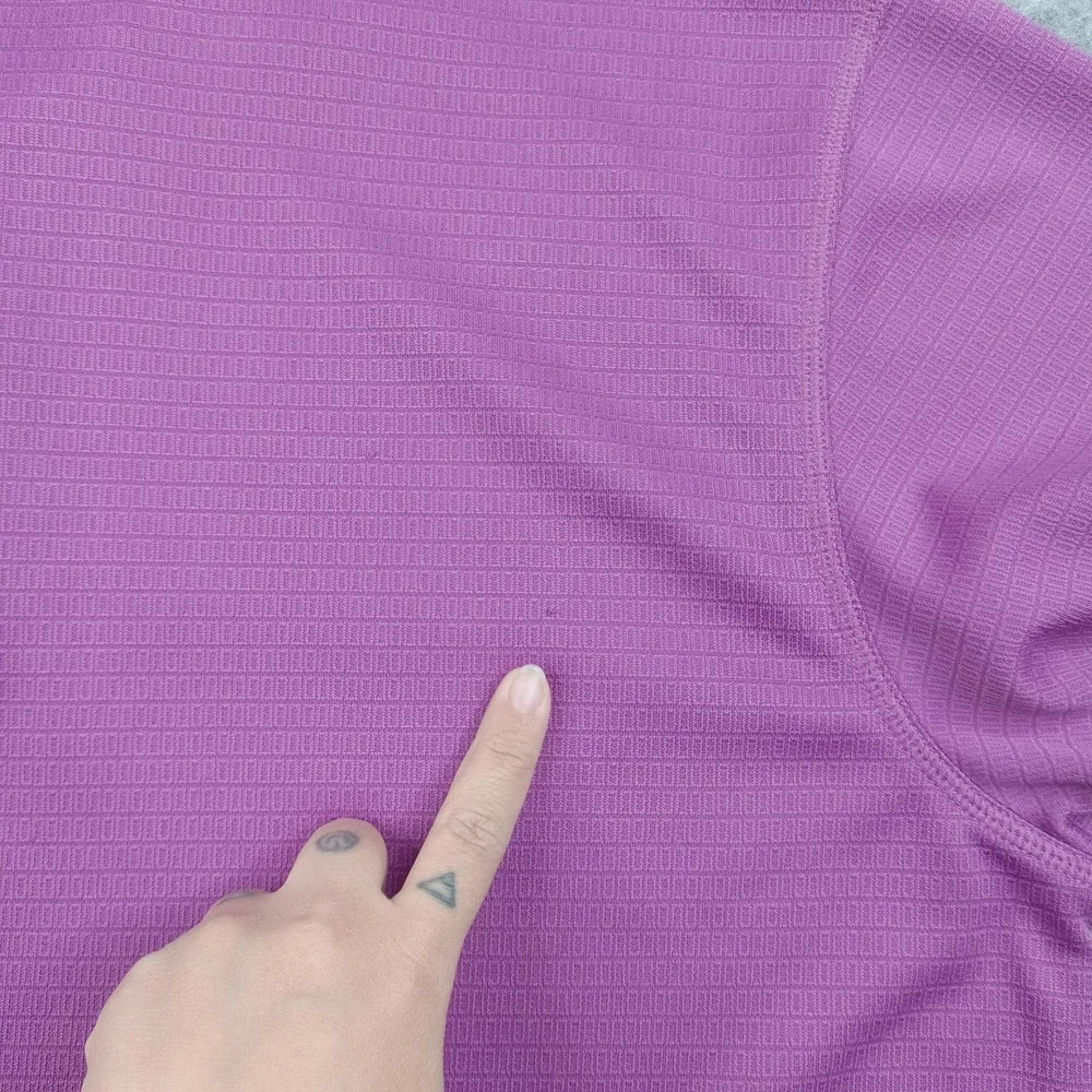 Adidas Golf Polo Shirt Mens Medium Purple Climalite‎ Performance Short Sleeve